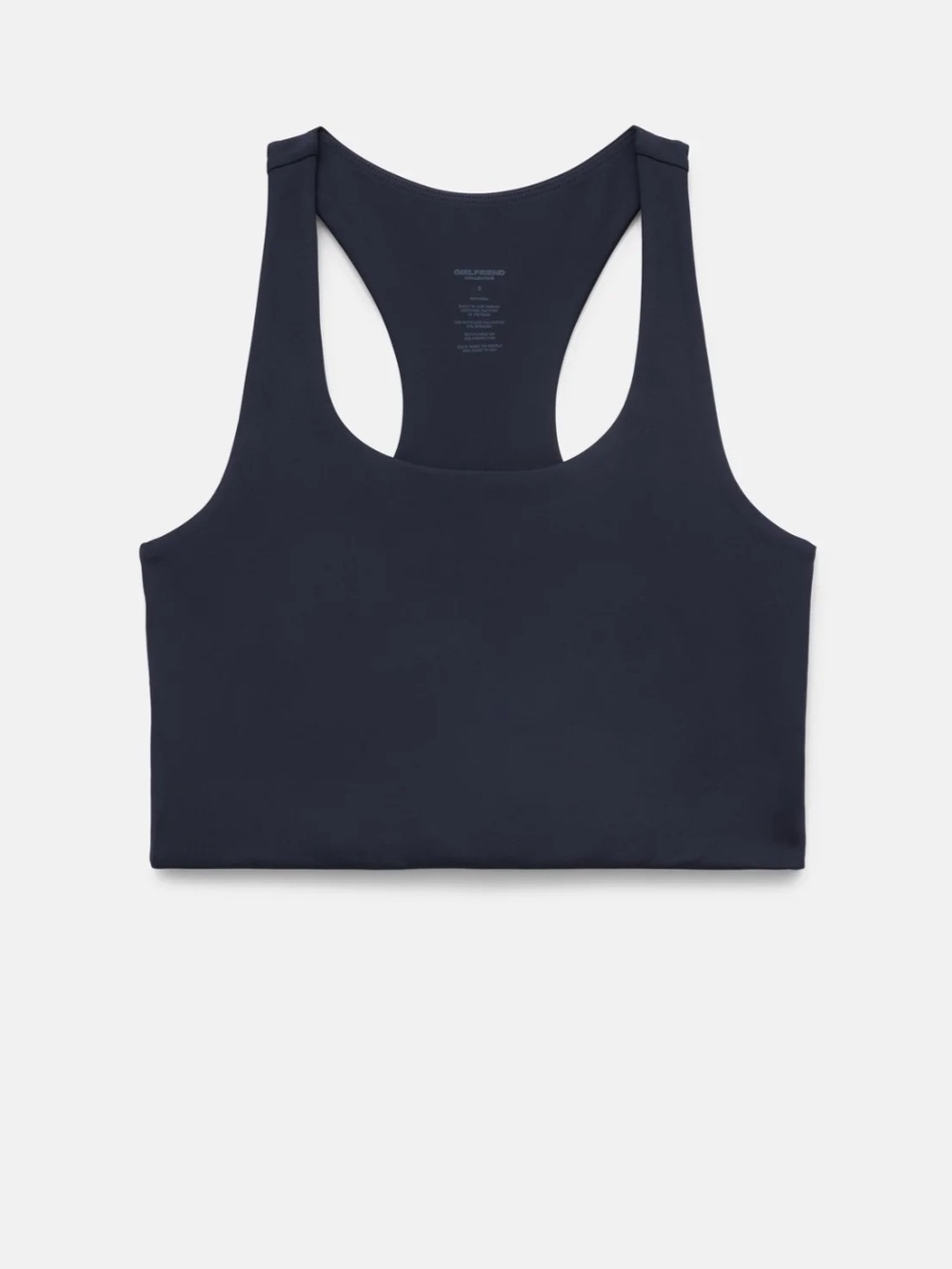 NWOT girlfriend collective Navy Racerback Sports Bra Sz M